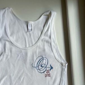 Pi phi white tank top